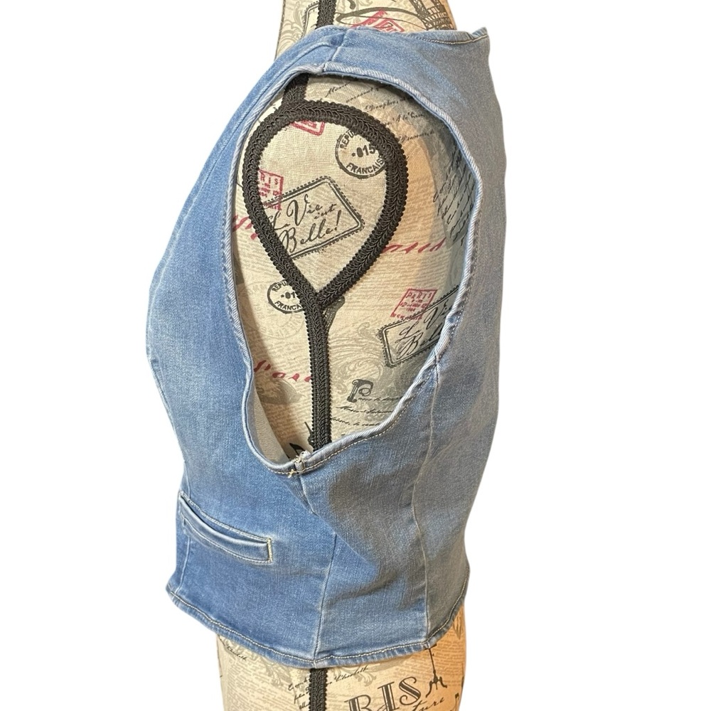 Oat New York Blue Denim Vest - Picture 2 of 8
